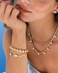 Halsband Millie Rhodium Soft Pastell Combo - Dahlströms Guld