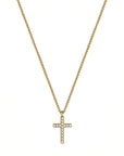 Cross Crystal Halsband Guld