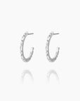 Örhängen Evelyne Loops Rhodium / Crystal