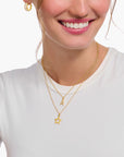 Halsband guldpläterat silver bokstav C KE2242-414-14