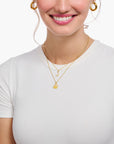 Halsband guldpläterat silver bokstav S KE2258-414-14