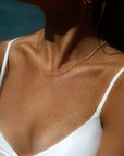 Halsband Snake Chain Necklace Gold Mo579 - Dahlströms Guld