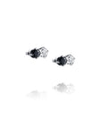 The Storm & I Ear Crystal Quartz/Onyx - Dahlströms Guld