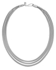 Halsband Herringbone Triple Necklace Steel - Dahlströms Guld