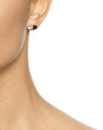 The Storm & I Ear Crystal Quartz/Onyx - Dahlströms Guld