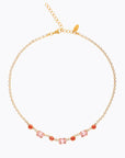 Corinna Halsband Gold/Coral Combo - Dahlströms Guld