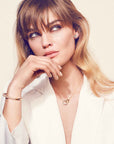 Halsband Prato Uno Piccolo Vita Zirkonia 18K Guldpläterad Sj C472 Cz(Yg) - Dahlströms Guld