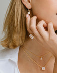 Halsband Roccanova Piccolo 18K Guldpläterad Vit Zirkoniumoxid Sj N42260 Cz Yg - Dahlströms Guld