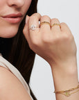 Ring Tree Of Love Med Vita Stenar Guld - Dahlströms Guld