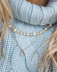 Halsband Petite Navette Rhodium Crystal - Dahlströms Guld