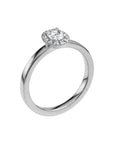 LOVE 06 - Smal oval haloring i vitguld - Dahlströms Guld
