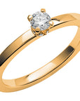 Love 13 - Smal hidden halo ring i rödguld - Dahlströms Guld