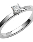 Love 13 - Smal hidden halo ring i vitguld - Dahlströms Guld