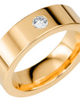 SR2042 - Bred diamantring i rödguld - Dahlströms Guld