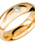 SR2049 - Bred diamantring i rödguld - Dahlströms Guld