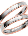 SR3001 - Flerfärgad slät ring i roséguld & vitguld - Dahlströms Guld