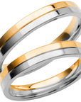 SR3005 - Flerfärgad slät ring i rödguld & vitguld - Dahlströms Guld