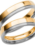 SR3006 - Flerfärgad slät ring i rödguld & vitguld - Dahlströms Guld