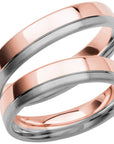 SR3006 - Flerfärgad slät ring i roséguld & vitguld - Dahlströms Guld