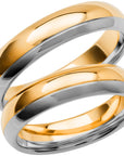 SR3008 - Flerfärgad slät ring i rödguld & vitguld - Dahlströms Guld