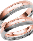 SR3008 - Flerfärgad slät ring i roséguld & vitguld - Dahlströms Guld