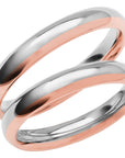 SR3012 - Flerfärgad slät ring i roséguld & vitguld - Dahlströms Guld