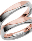 SR3015 - Flerfärgad slät ring i roséguld & vitguld - Dahlströms Guld