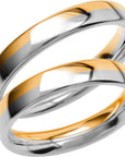 SR3017 - Flerfärgad slät ring i rödguld & vitguld - Dahlströms Guld