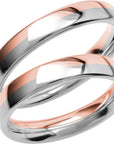 SR3017 - Flerfärgad slät ring i roséguld & vitguld - Dahlströms Guld