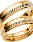 SR3019 - Flerfärgad slät ring i rödguld & vitguld - Dahlströms Guld