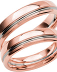 SR3019 - Flerfärgad slät ring i roséguld & vitguld - Dahlströms Guld