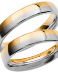 SR3021 - Flerfärgad slät ring i rödguld & vitguld - Dahlströms Guld