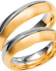 SR3022 - Flerfärgad slät ring i rödguld & vitguld - Dahlströms Guld