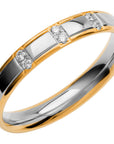 SR4001 - Flerfärgad ring i rödguld & vitguld - Dahlströms Guld