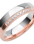 SR4007 - Flerfärgad ring i roséguld & vitguld - Dahlströms Guld