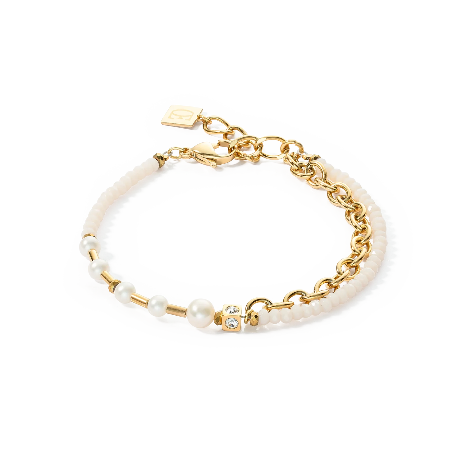 Armband Chain & Pearl Fever white-gold (112330 1416) - Dahlströms Guld