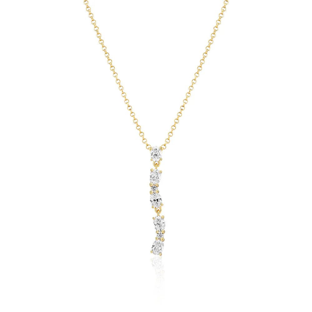 Halsband Ellera Ovale Lungo SJ-N2421-CZ-YG