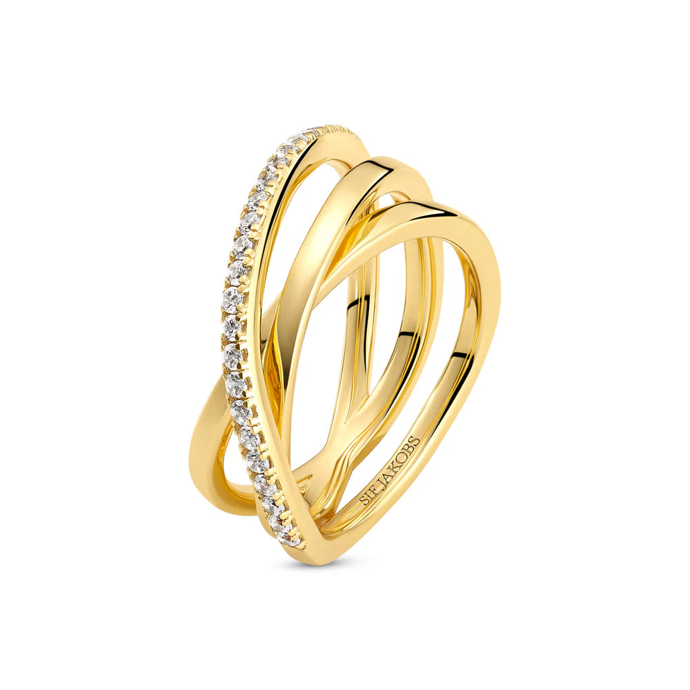 Ring Spirale SJ-R2590-CZ-YG