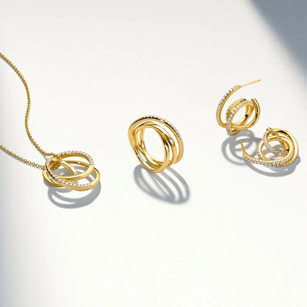 Ring Spirale SJ-R2590-CZ-YG
