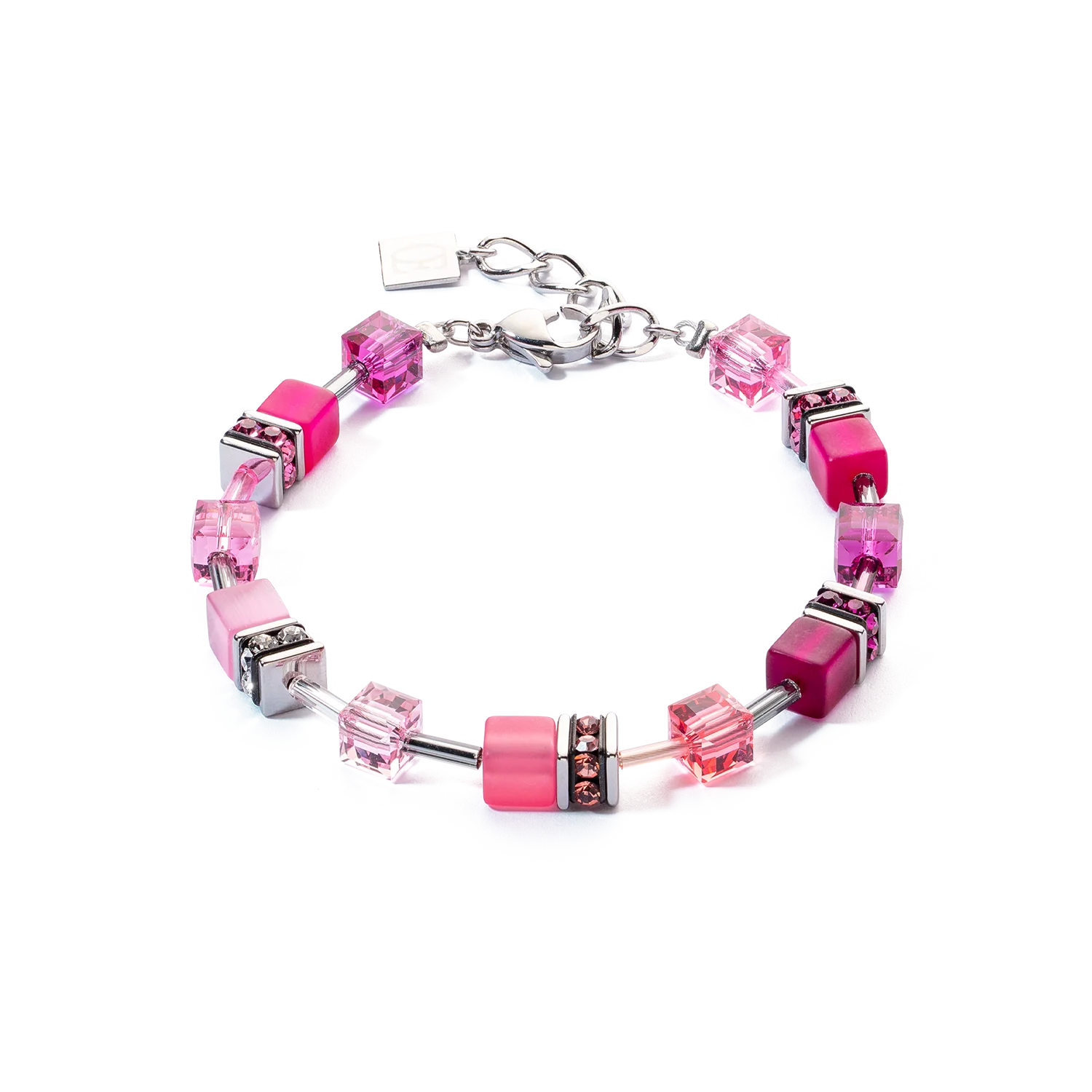 Armband Geocube® Swarovski® Crystals & Gemstones Viva Magenta (283830 0422) - Dahlströms Guld