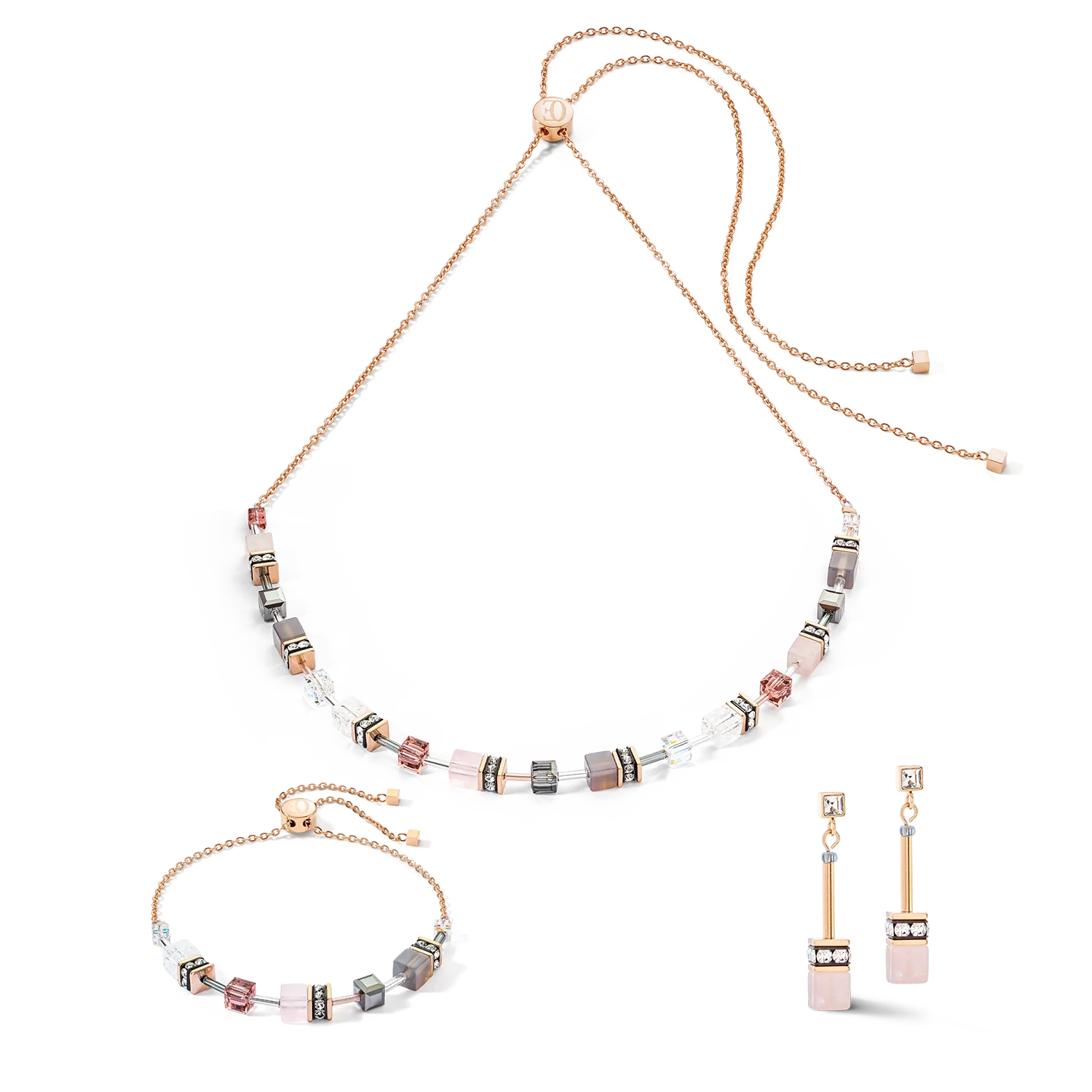 Halsband Geocube® GeoCUBE® Iconic Nature Chain necklace rose (303510 1912)