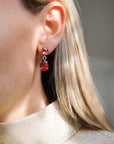 Örhängen Mini Drop Gold Mulberry Red - Dahlströms Guld