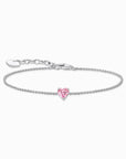 Armband med rosa hjärtformad sten A2157-051-9