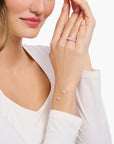 Armband med rosa hjärtformad sten A2157-051-9