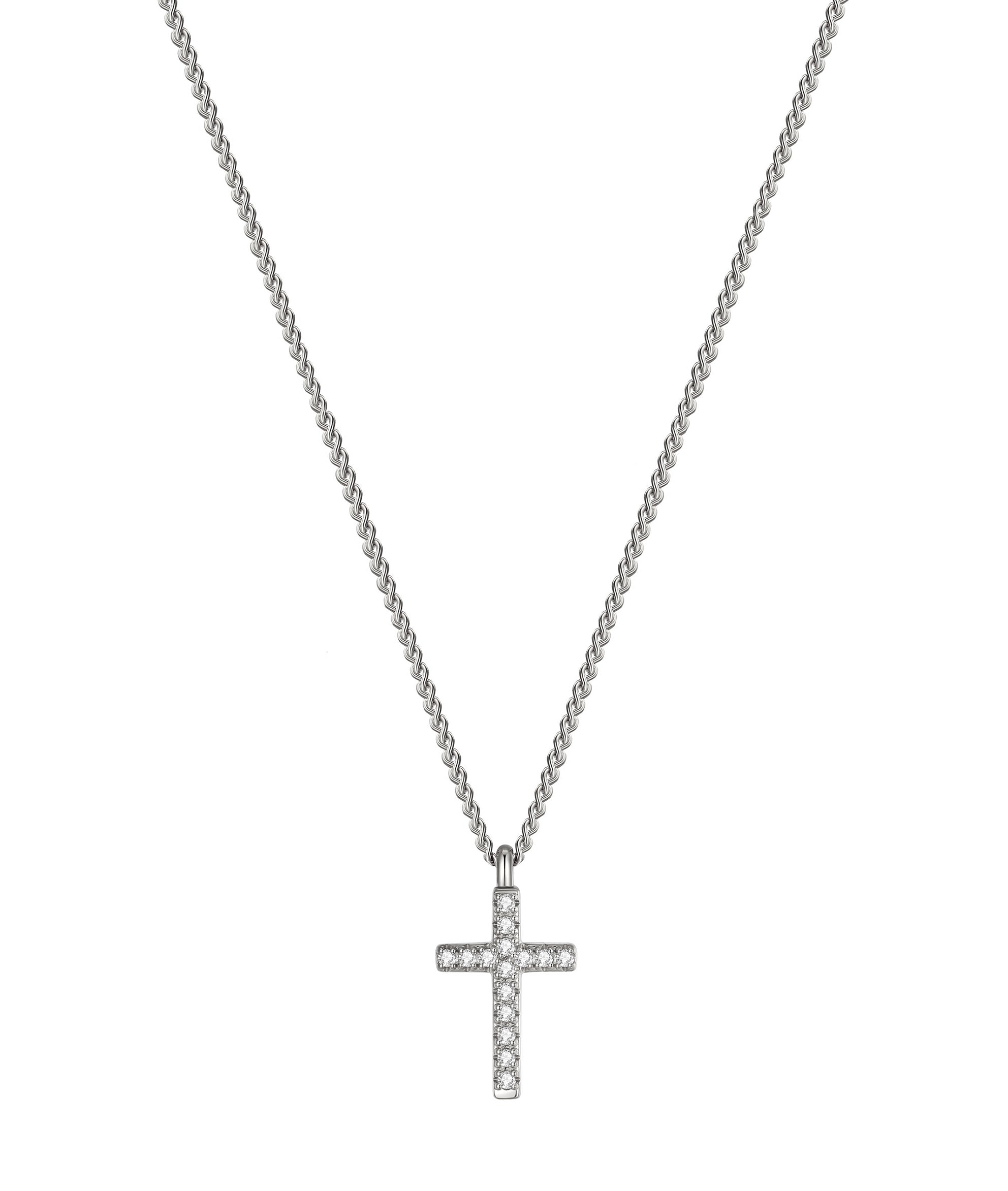 Cross Crystal Halsband Steel