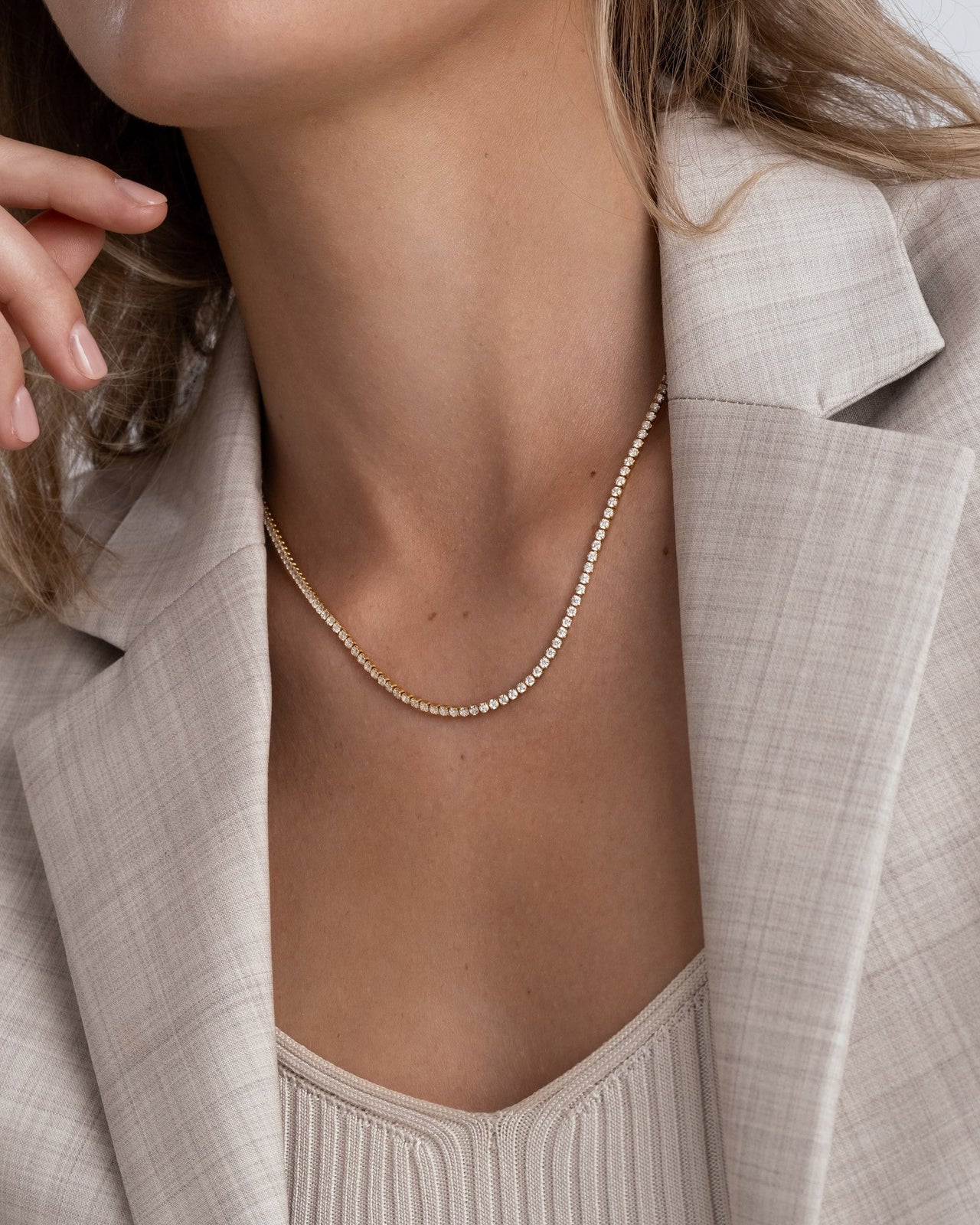 Halsband Shiny Tennis Gold MB0036