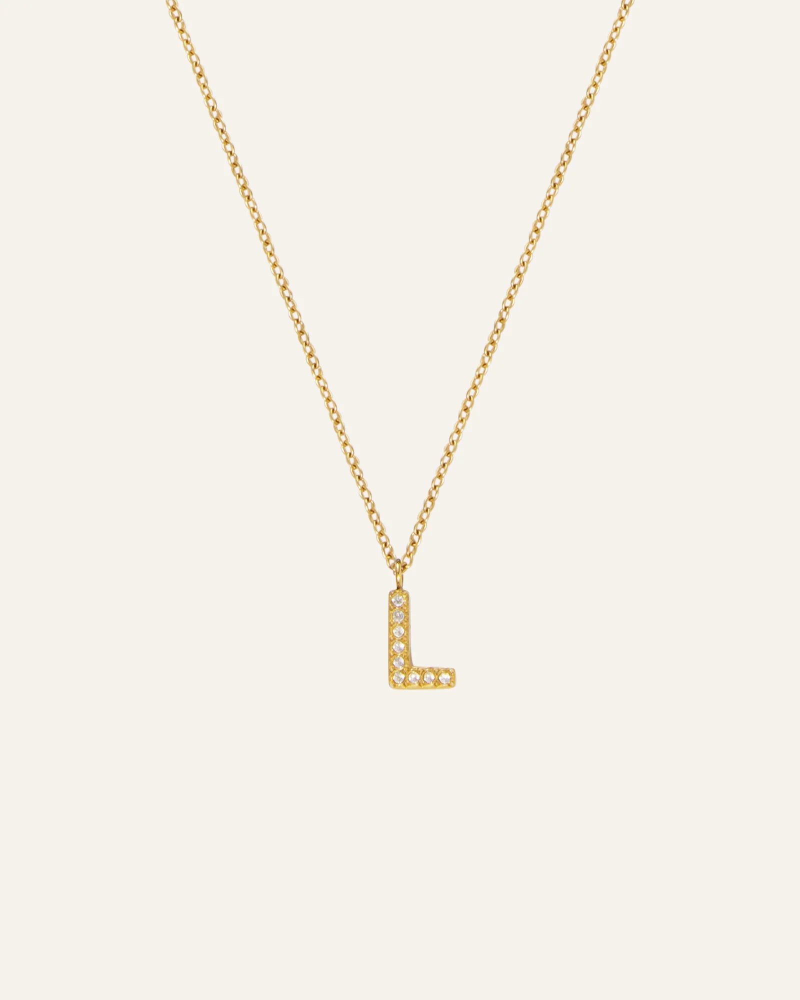 Halsband Stone Letter Gold - Dahlströms Guld