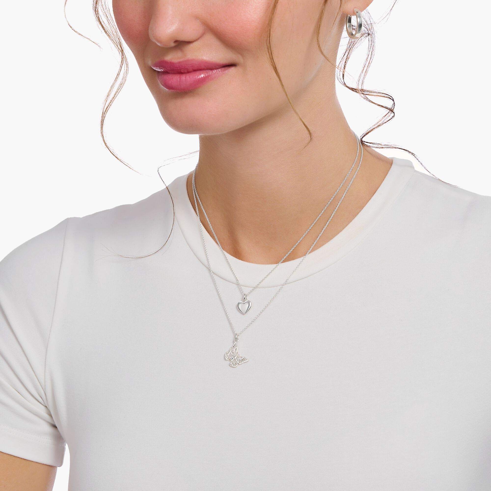 Halsband silver hjärta KE2234-001-21 - Dahlströms Guld