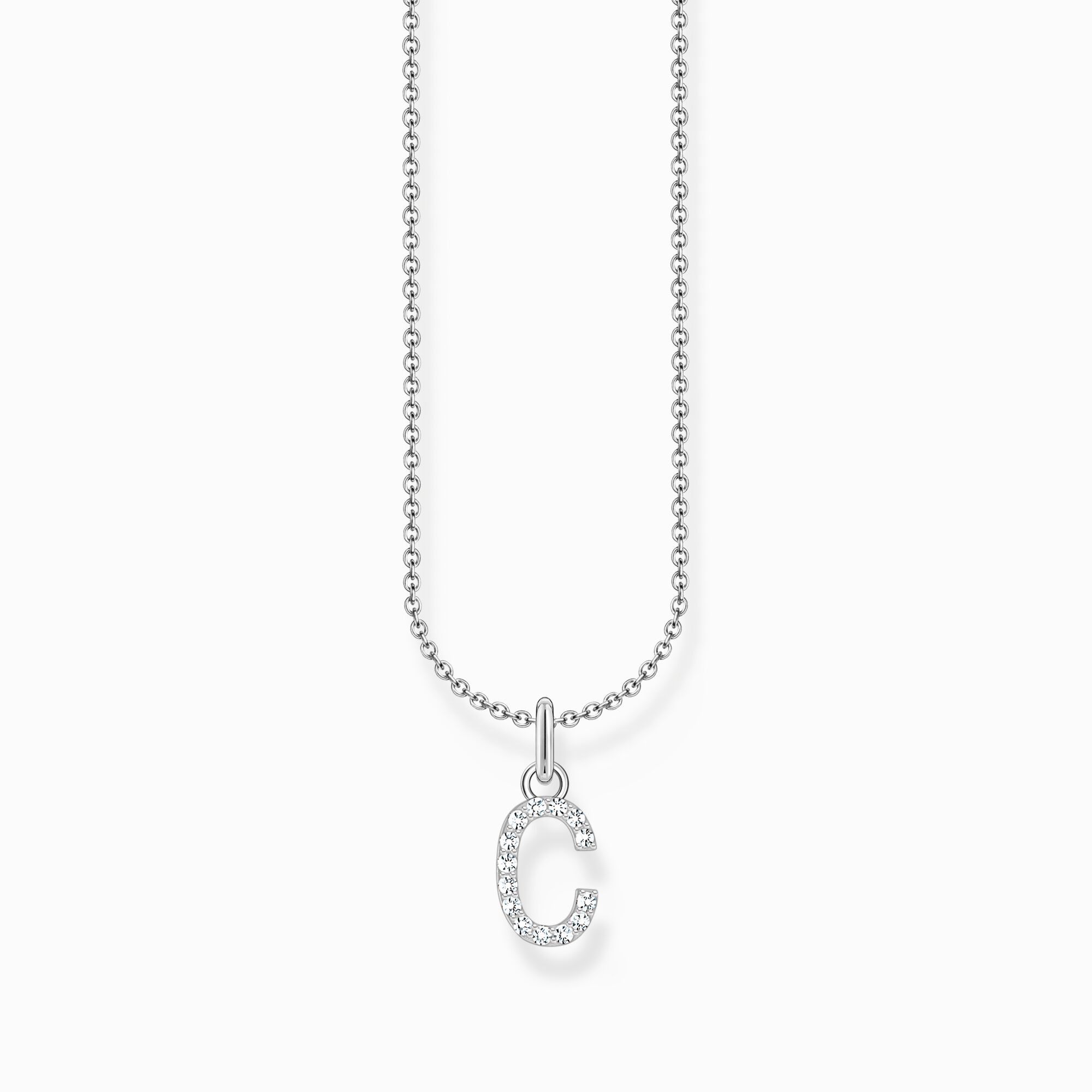 Halsband silver bokstav C KE2242-051-14 - Dahlströms Guld