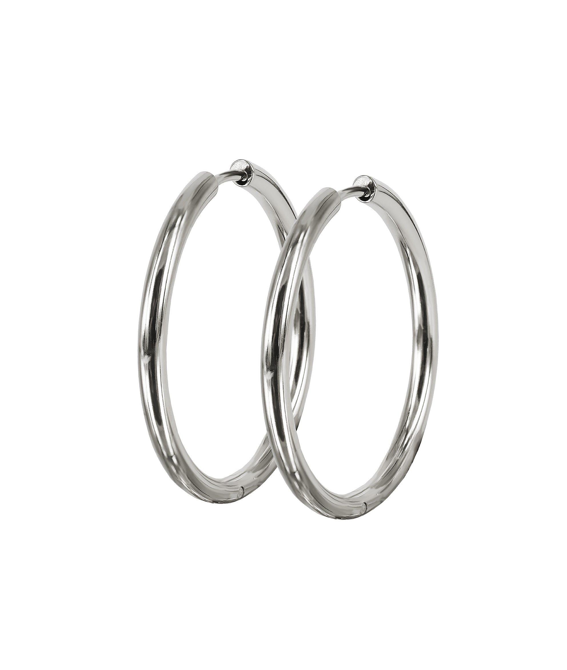 Örhängen Lucy Plain 30mm Stål - Dahlströms Guld